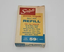 RARE 12 NEW VINTAGE SCRIPTO SUPER PEN BALL  PENS U240 NOS BALL POINT