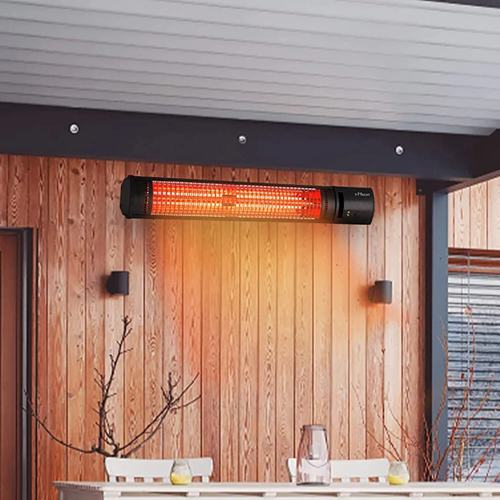 CLARFEY 1500W Patio Heater Wall-Mounted Electric Waterproof Outdoor Remote  Quiet | eBay