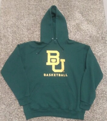 Baylor Bears Hoodie Mens Medium Green Pull Over University Basketball