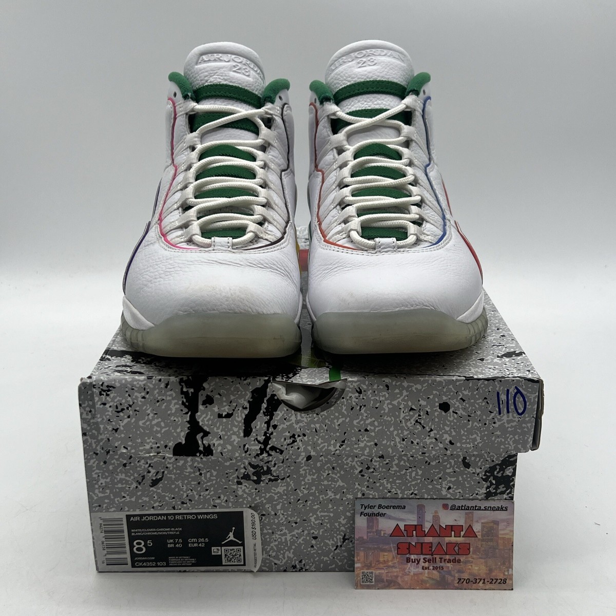 Air Jordan 10 Retro Wings White Green Shoes (CK4352-103) Men\'s US 8.5 Amazon.com | Jordan Mens Air 10 CK4352 103 Wings - Size 11.5  main image 4