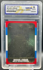 1998 Fleer 23KT Gold Michael Jordan WCG 10 Bulls *86 Rookie Red White Blue Bordr