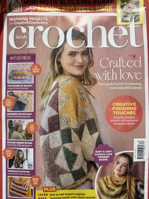 Inside Crochet magazine #187 2026 Crafted with Love +Mini motif blocking board