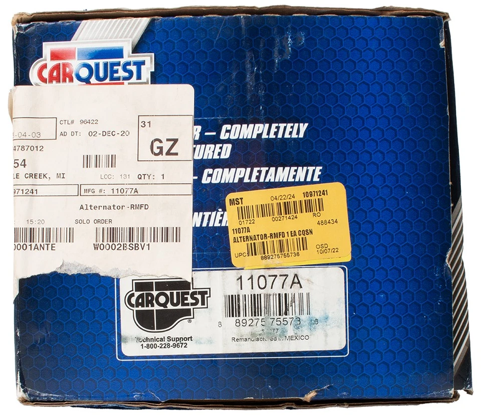 Carquest Remanufactured Alternator Fits 2006-08 BMW Z4 L6 3.0 Part Number 11077A - Изображение 3 из 4