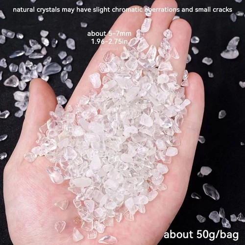 100g Natural Clear Quartz Crystal Gravel Stone Chips Ore Mineral Reiki Gemstones