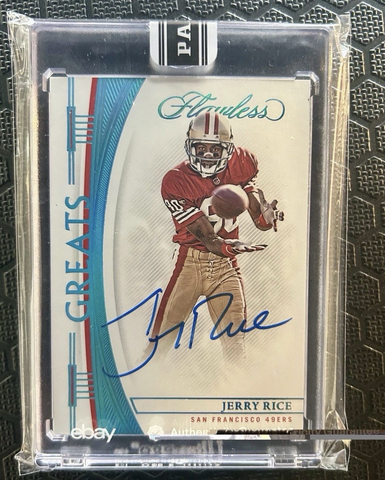 Jerry Rice Panini Flawless Platinum 1/1 Auto Black Box