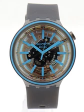 New Swiss Swatch Big Bold FIRE TASTE Solar Spectrum Glass Watch 47mm SO27B112