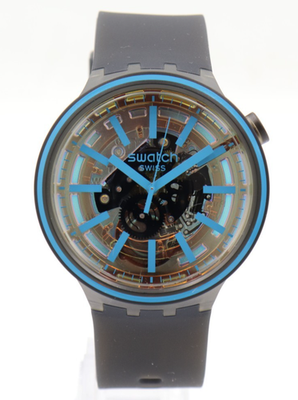 New Swiss Swatch Big Bold FIRE TASTE Solar Spectrum Glass Watch