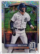 2025 Bowman Chrome BCP24 Max Clark Mega Box Refractor Mojo Tigers Mint SP & Base