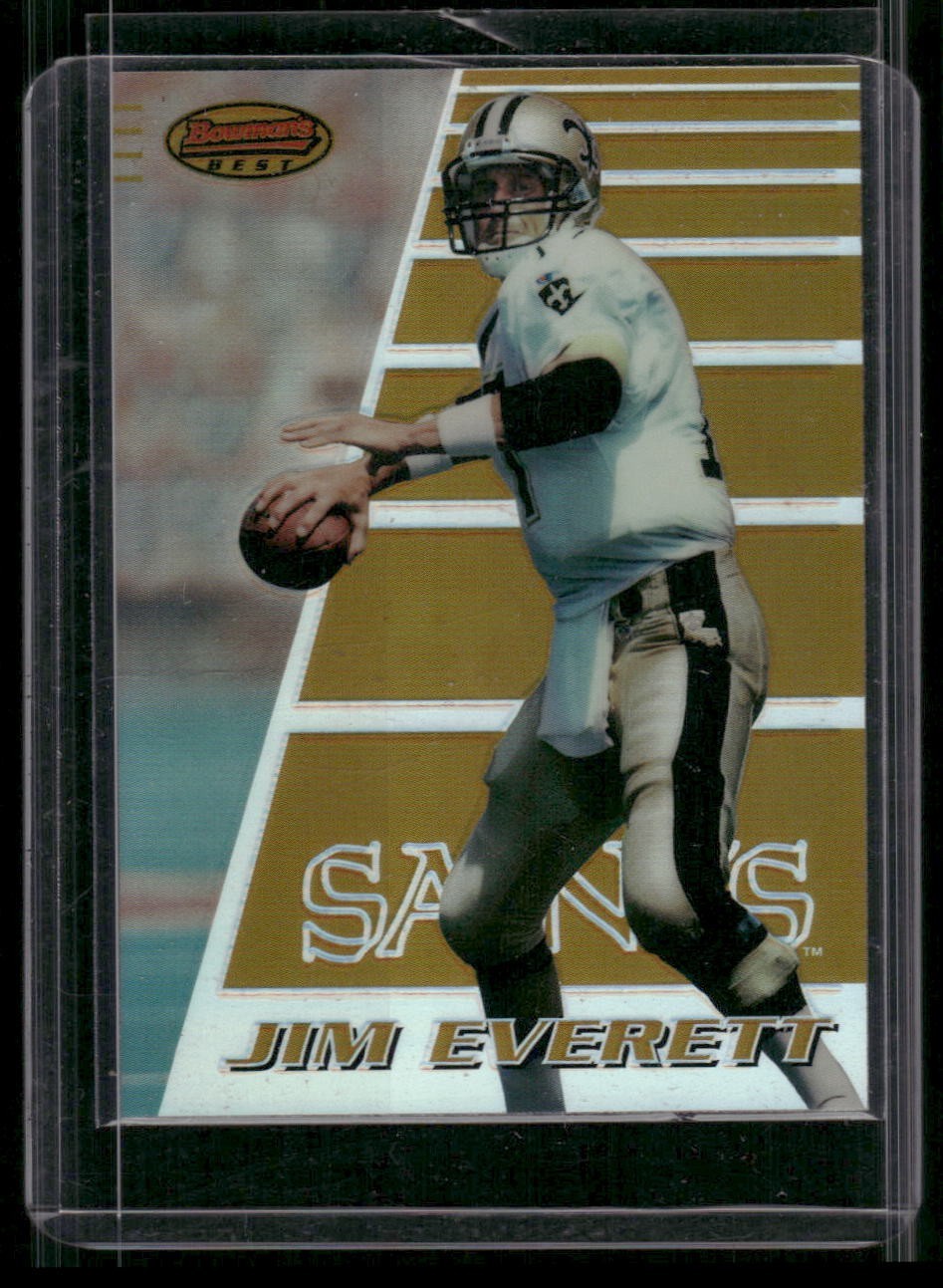 JIM EVERETT 1996 Bowman's Best Refractor #21 New Orleans Saints