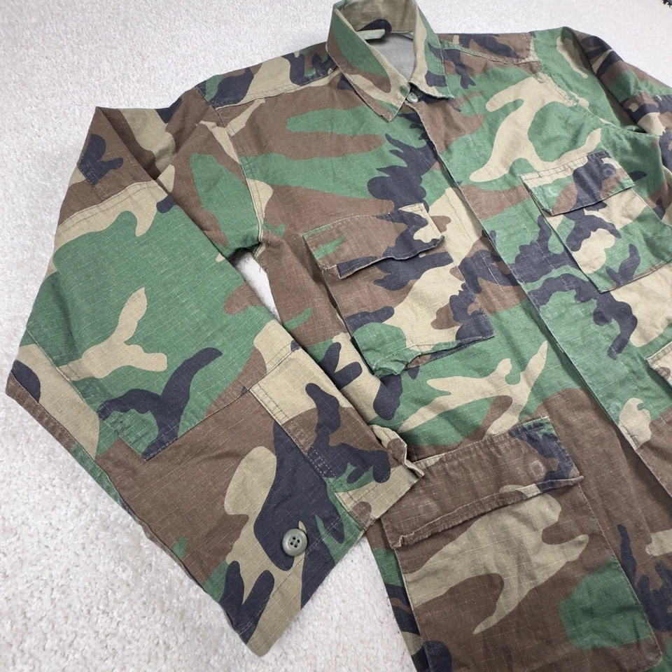 Rothco Ultra Force BDU Woodland Camo Shirt Military 4 Pocket Coat Mens Small - Image 2 of 4