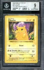 GHOST STAMP ERROR Pikachu Pokemon 1999 Base Set 1st Edition English 58/102 BGS 9