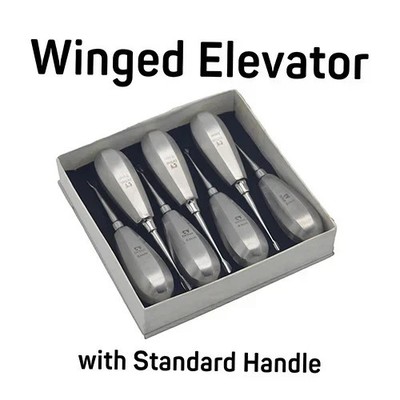 Set of 7/5/4 Wing Wings Winged Dental Elevators Scoop Style Small Handle