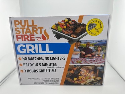 Pull Start Fire Portable Charcoal Grill Single Use Outdoor BBQ