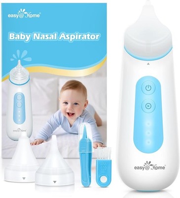 Easy@Home Elektrischer Nasensauger für Baby mit LED-Nachtlicht, einstellbar