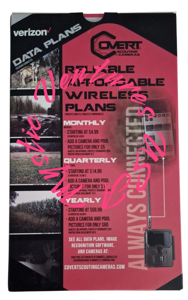 COVERT SCOUTING TRAIL CAMERA WC20-V Verizon Wireless 4G LTE Cellular 20mp - Image 2 of 4