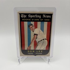 Topps 1959 Sporting News Rookie Stars Don Lee #132 Detroit Tigers Baseball Card. rookie card picture