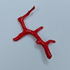 Ancienne branche de corail rouge pierre précieuse lâche italien naturel corai...