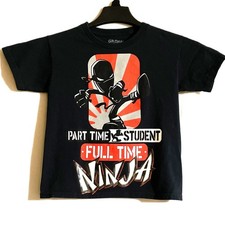 Boys Gildan Short Sleeve Black Shirt SZ M 8