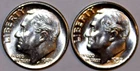 (2) Roosevelt Dimes - 1957P(BU) 1957D(BU) - #1194E - FREE SHIPPING