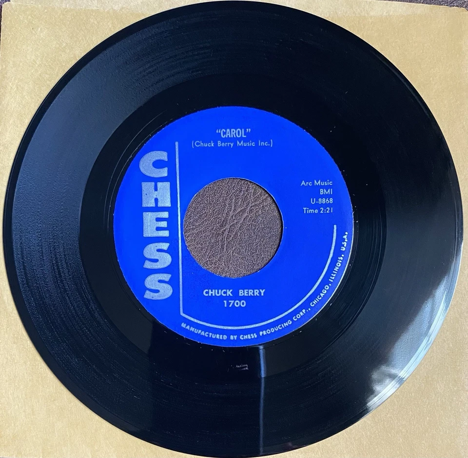 Chuck Berry 45 Lot - School Day 1653 & Carol 1700 - Chess Records EX Foto 3 de 4