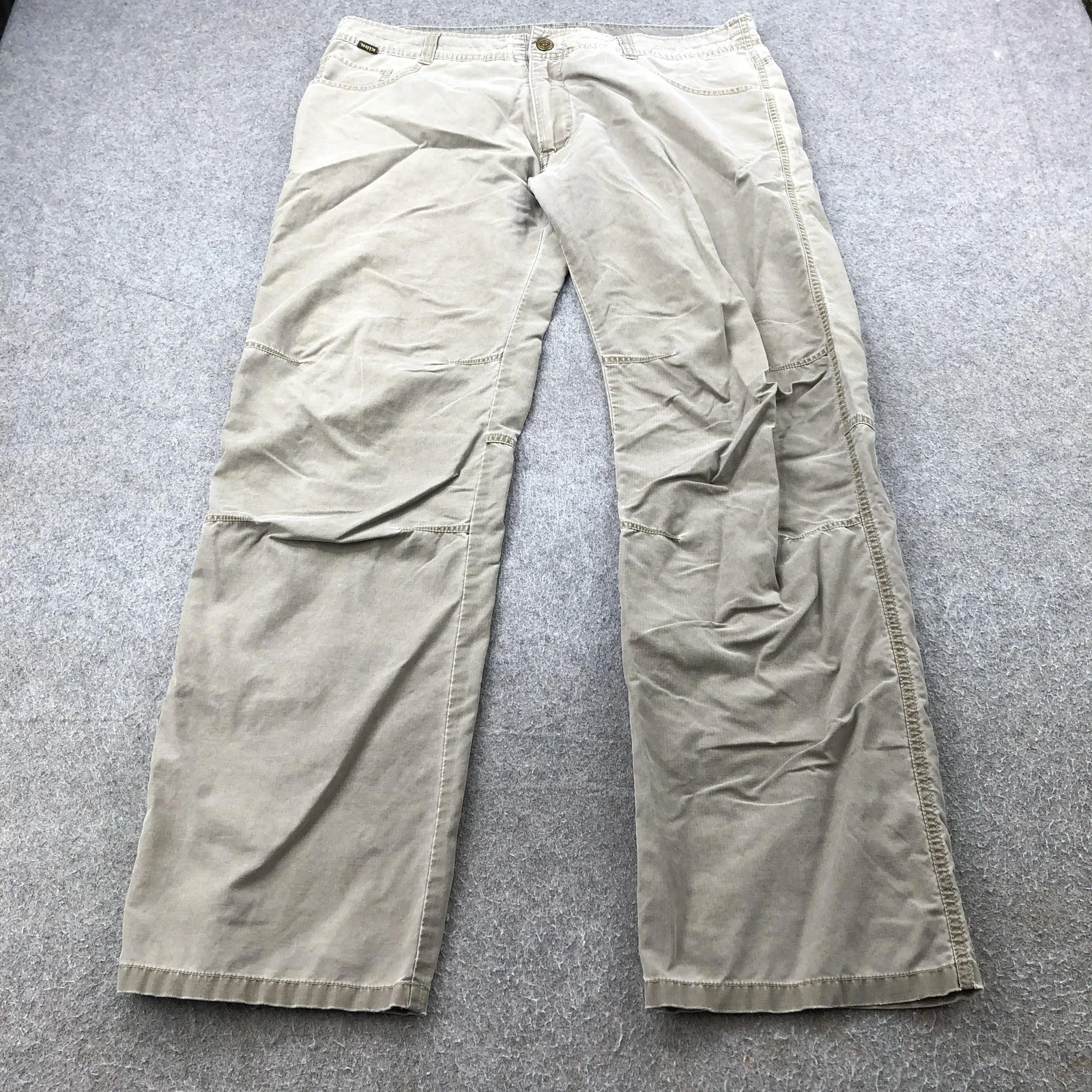 Kuhl Pants Mens 36x32 Khaki Kuhldry Outdoor Hiking Articulated Pockets Quick Dry