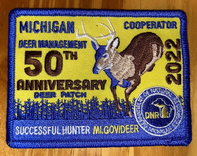 2022 Michigan DNR Successful Hunter Deer Management Cooperator Patch - FREE SHIP