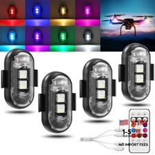 Wireless LED Strobe Lights with Remote Control, Halloween Lights 8 Colors 4PCS