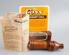 Vintage Scotch Game Call Foss Pheasant Call Wood in Box w/Instructions