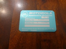 Amc American Motors Amx Javelin 1966 - 1968 Motorola Voltage Regularor Tag