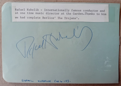 ORIGINAL AUTOGRAMM RAFAEL KUBELIK Dirigent / IRENE DALIS Opernsängerin
