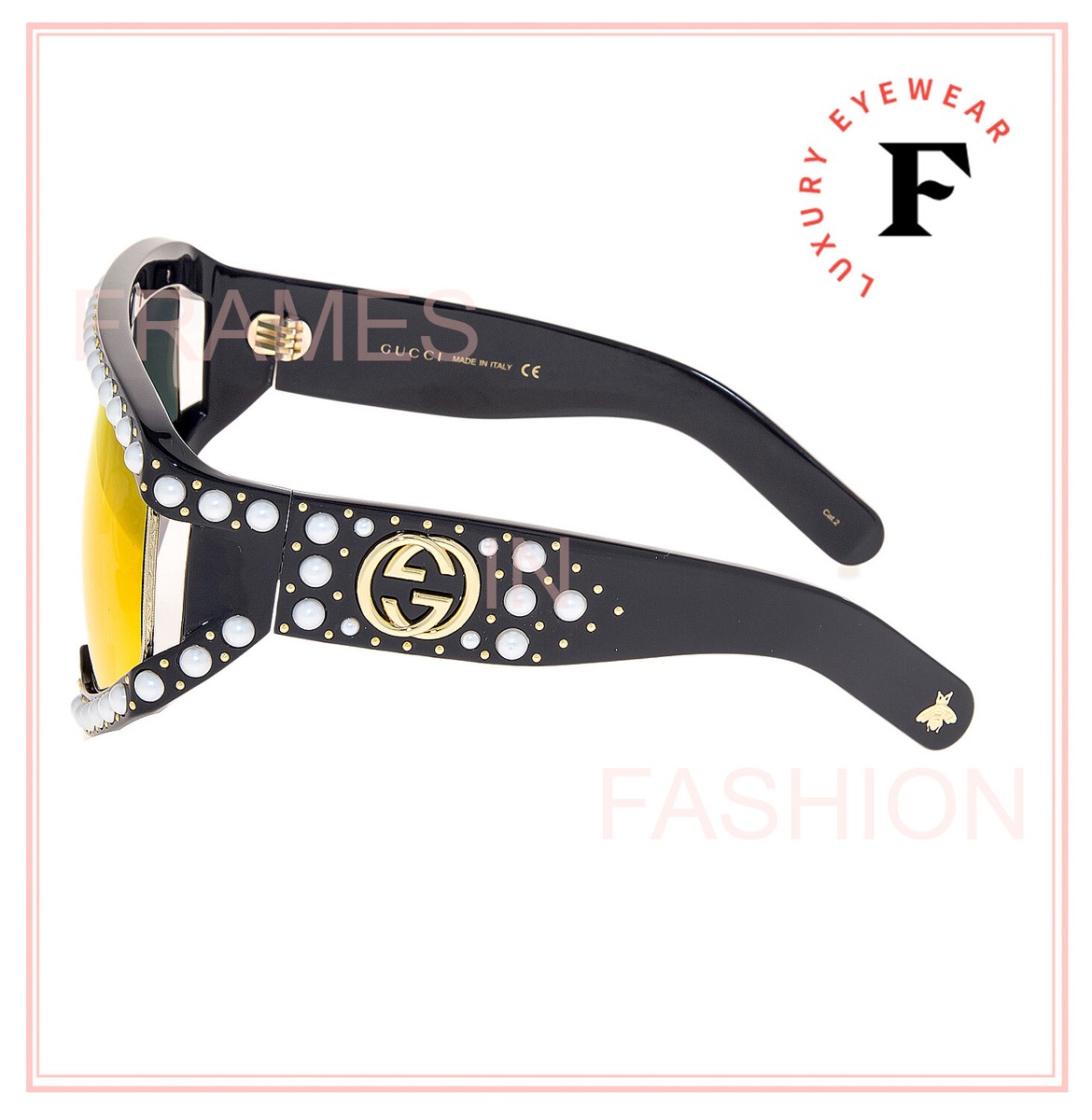 gucci black orange sunglasses