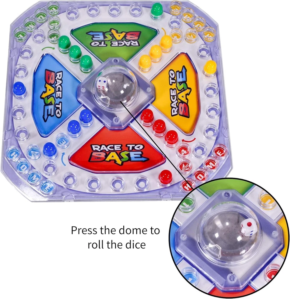 Race To Base Game Pop A Dice Frustration Fun Family Kids Board Children Toy Gift - Image 2 of 4