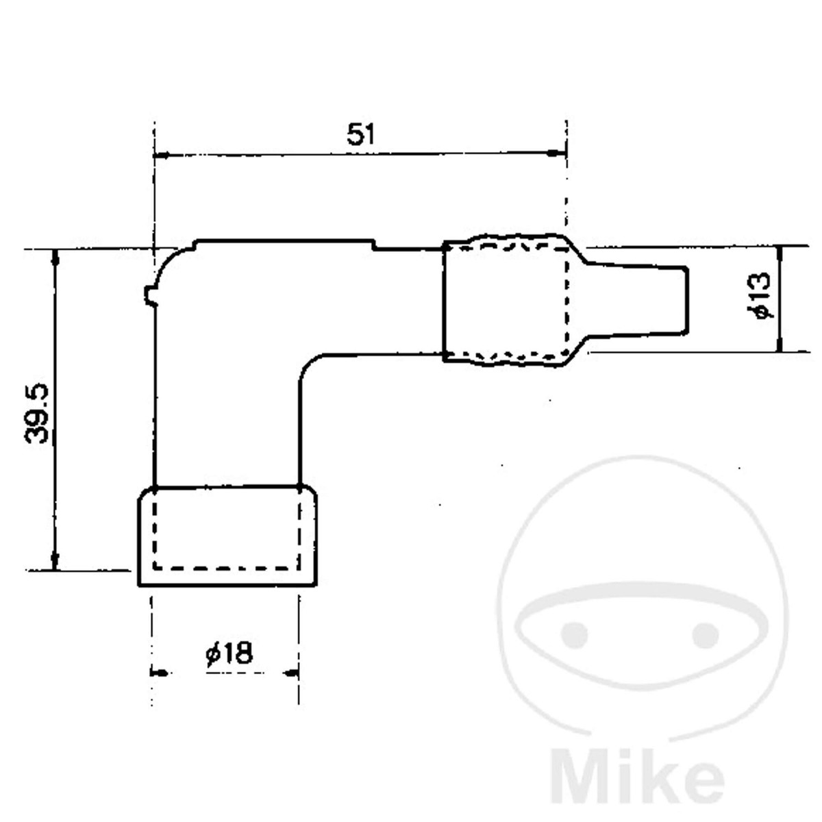 Spark plug connector NGK LD-05 F black for Honda CM 200 T Spark plug connector NGK LD-05 F black for Honda CM 200 T