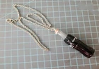 Vtg Miniature Enjoy Coca-Cola Soda Bottle Necklace ~ Metal Cap 3" Tall - gwKK