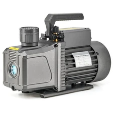 2 Stage Vacuum Pump 9 cfm 3/4 hp HVAC Rotary Vane Air Vacuum Pump w Oil Bottle