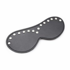 PU Leather Eye Mask with Nose Cover for Bdsm Bondage Slave Role Play Blindfold