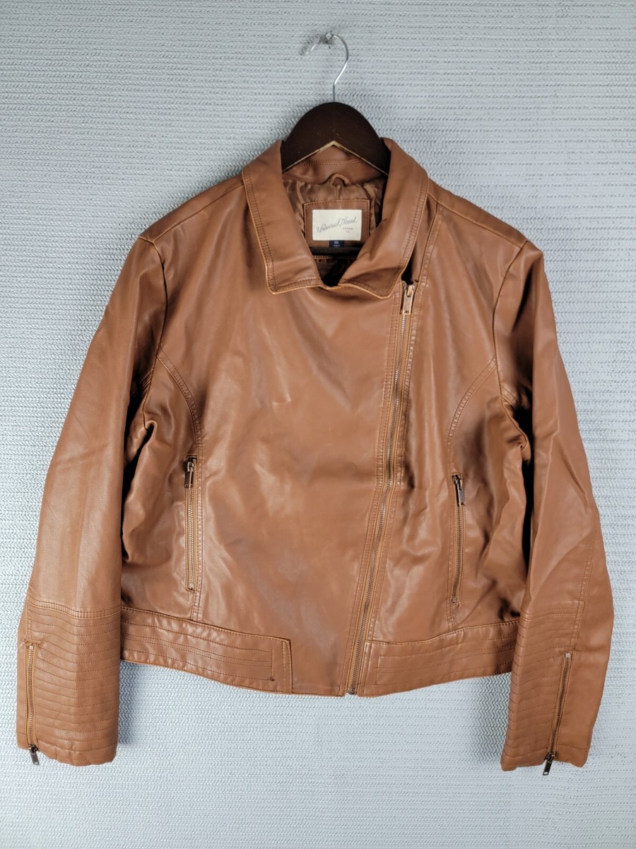 ジャケット・アウター UNIVERSAL PRODUCTS. LEATHER BROUSON 3 Universal Thread Jacket faux leather coat size XXL brown