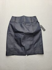 Express Womens Skirt 6 Blue Denim Straight Mini NWT