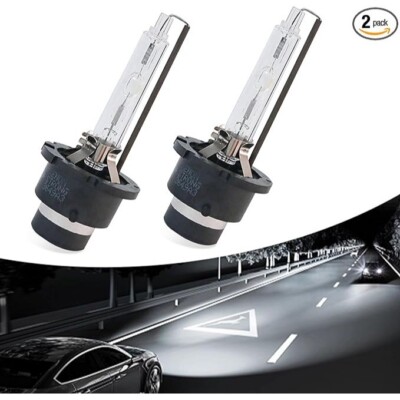 2 PCS Automotive HID Xenon Bulb, 32mm x 75mm D2S 6000K 8000 LM Direct Plug-in IP