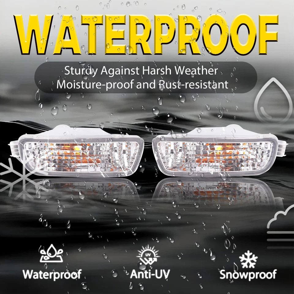 Par de luzes de seta para-choque para Toyota Tacoma 2001-2004 motorista + passageiro lateral - Imagem 4 de 4