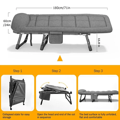 Gartenliege Sonnenliege Strandliege Gartenmöbel Liegestuhl klappbar mit Matte - Bild 6 von 8