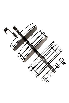 Tidy & Co. Customizable Metal Over the Door Organizer Black