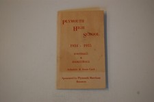 1934-35 Plymouth Indiana High School Basketball Football Schedule 1934-35 Plymouth Indiana High School Basketball Football Schedule