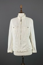 VALENTINO JEANS White Full Zip Jacket Size 36