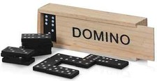 NEW - 28 Pieces Dominoes Set in a Wooden Box Domino Traditional Educational Game