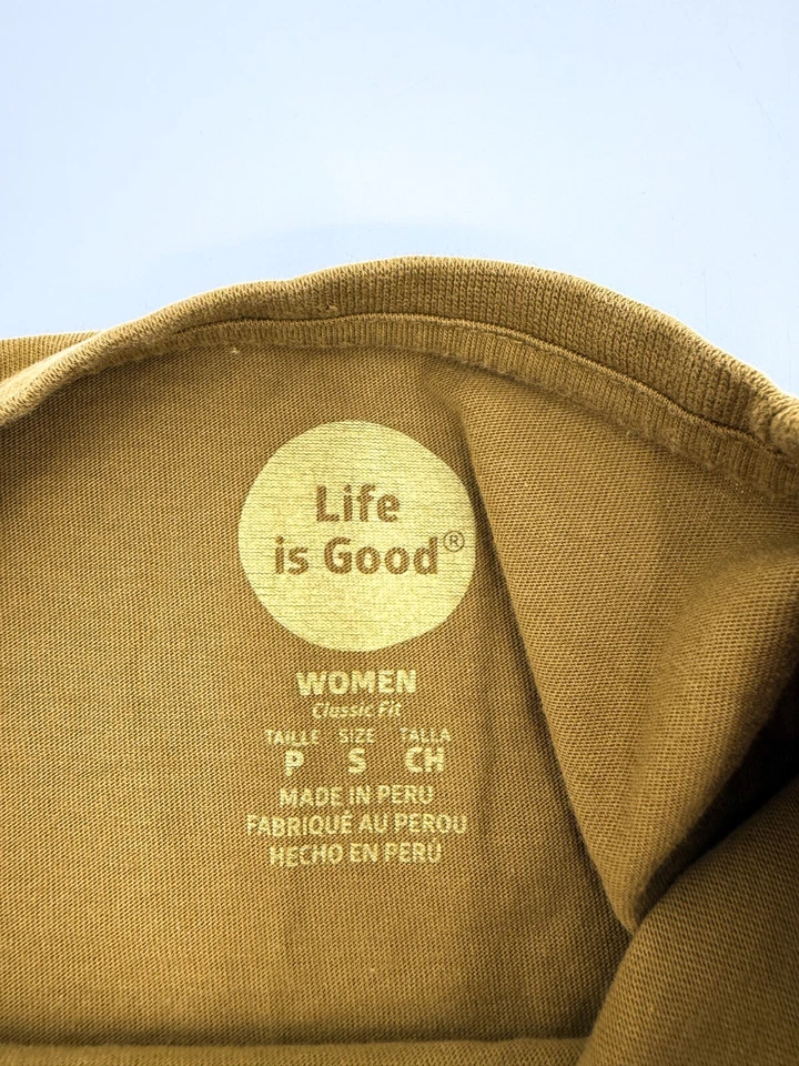 Life is Good Shirt Womens Small T-Shirt Blouse Long Sleeve All We Need HEart - Image 4 of 4