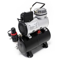 Airbrush Kompressor AF186 Lufttank Druckminderer 4 Bar Start Stop Automatik