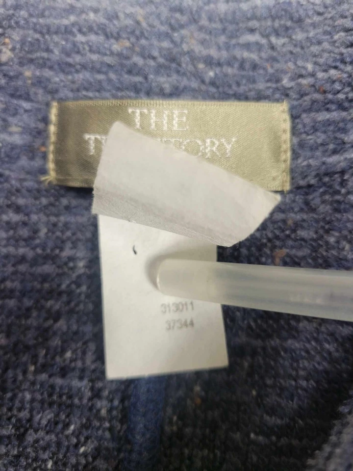 Chaqueta Suéter The Territory Ahead Para Mujer Talla BP Azul Algodón Botón De Colección Foto 3 de 4