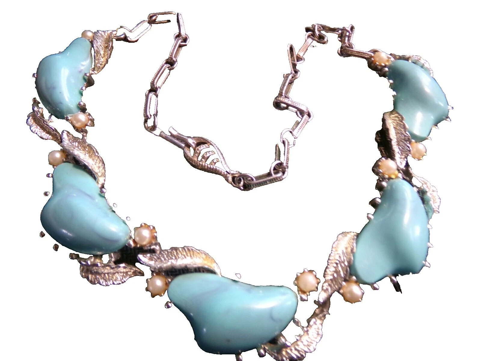 Plástico Peltre Turquesa Joyería de Moda