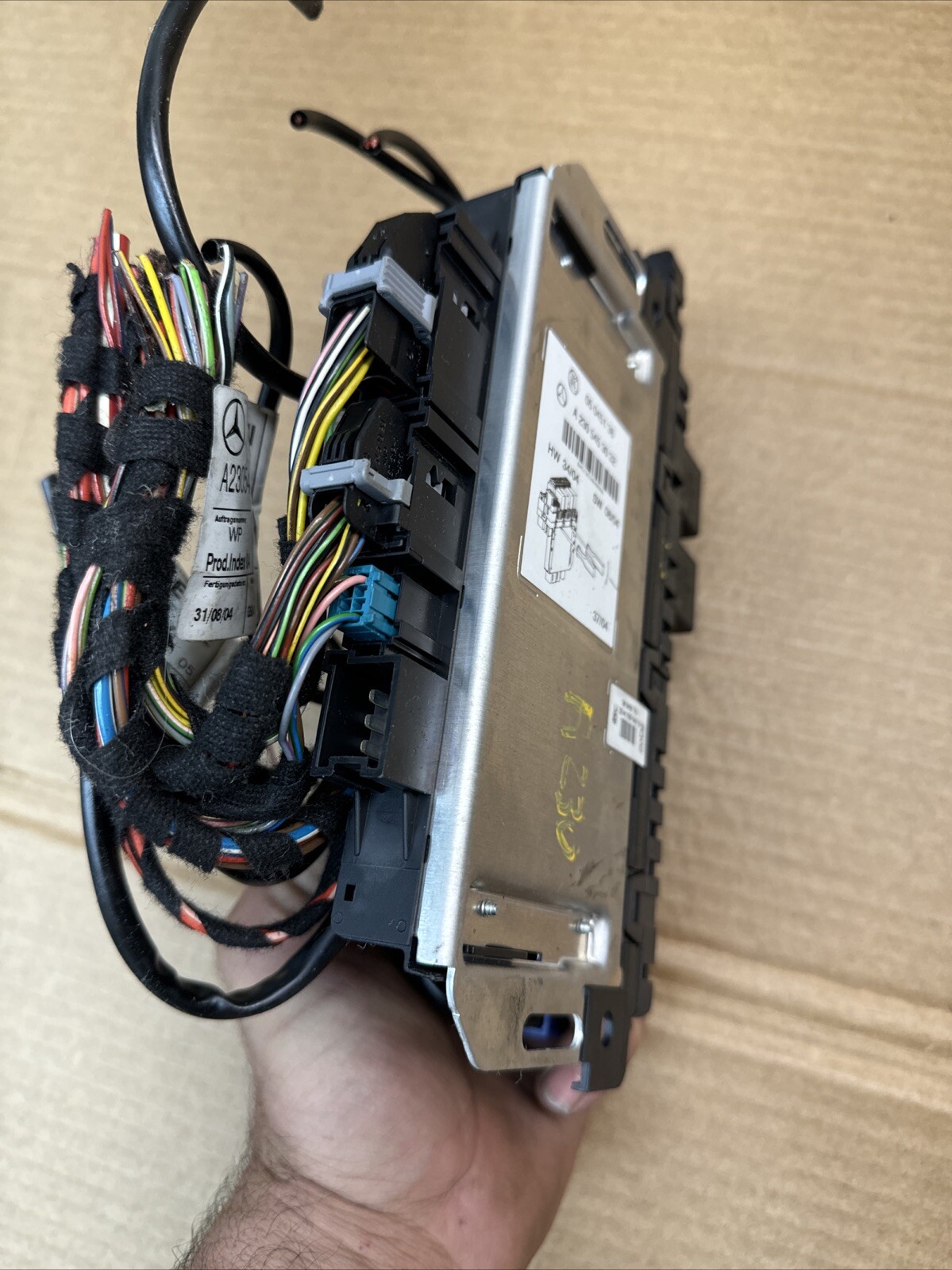 03-12 Mercedes R230 SL550 SL500 SL55 AMG Rear SAM Fuse Box Relay Module OEM #56